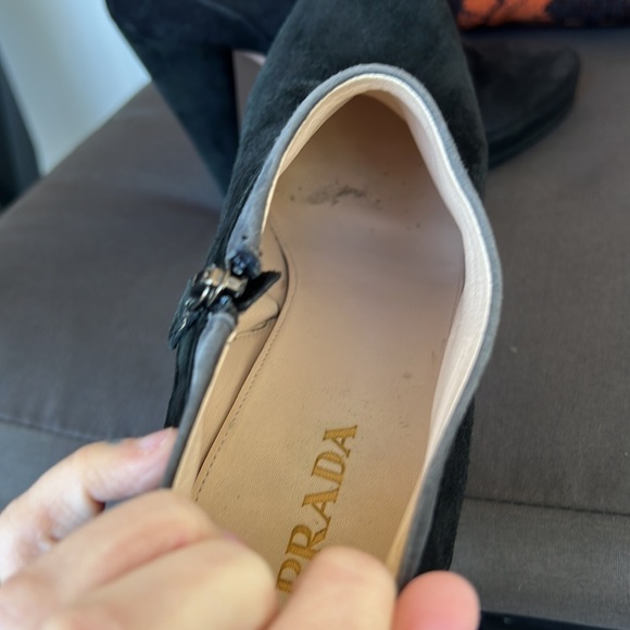 Auth. Prada Heeled Suede Booties! - Picture 8 of 13